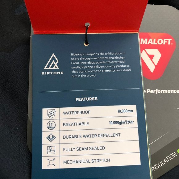 NWT L Men's Ripzone Boarding Jacket -Camouflage Navy & Black - Picture 7 of 9